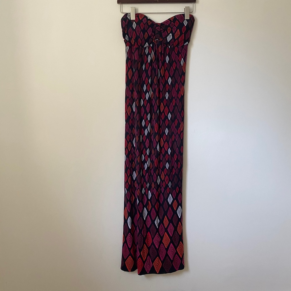3/$25 Multicolour Triangle Strapless Maxi Dress